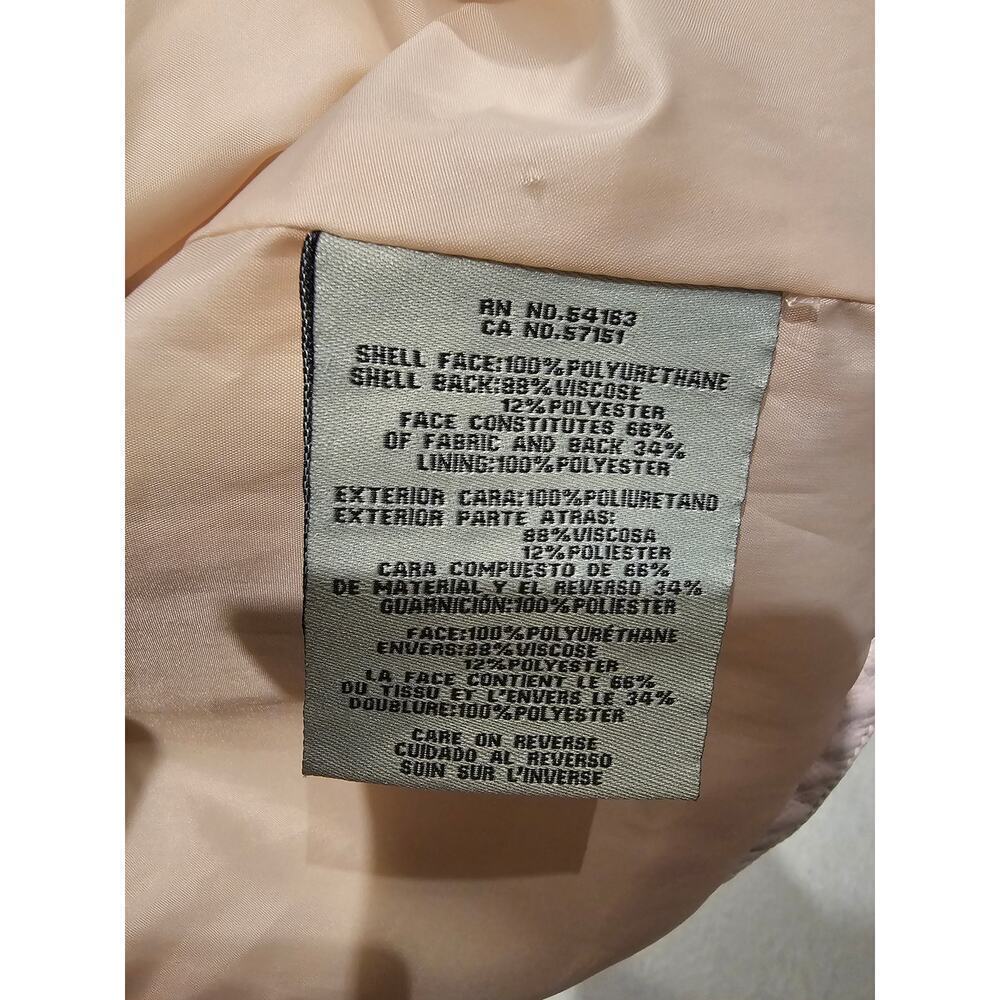 NWT Levi Blush Pink Asymmetrical Zip Lined Women's 2x Vegan Leather Moto Jacket - Picture 2 of 4